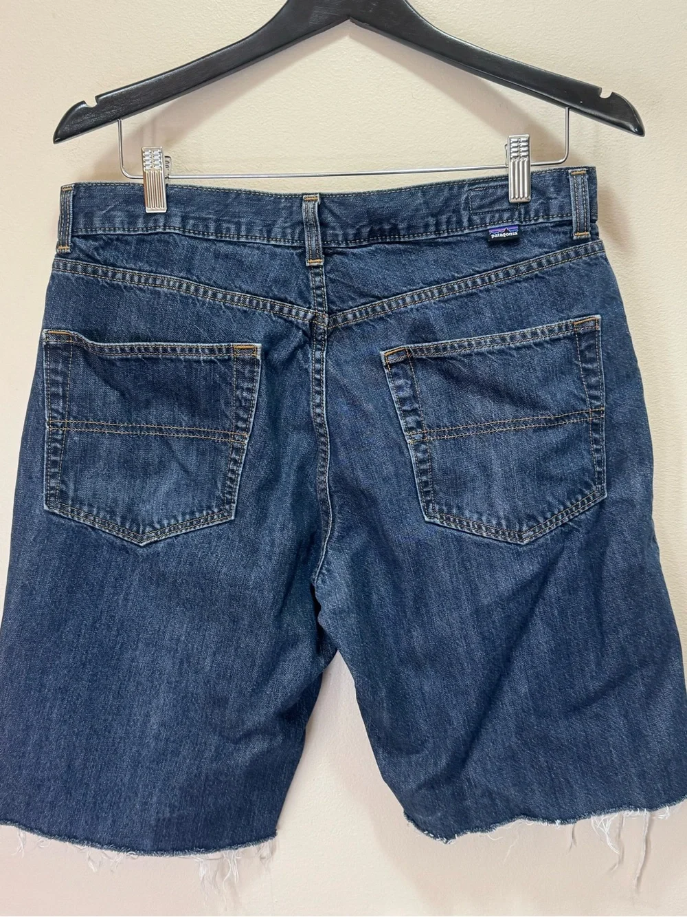 Vintage Patagonia Organic Cotton Cut-Off Denim Jean Shorts.